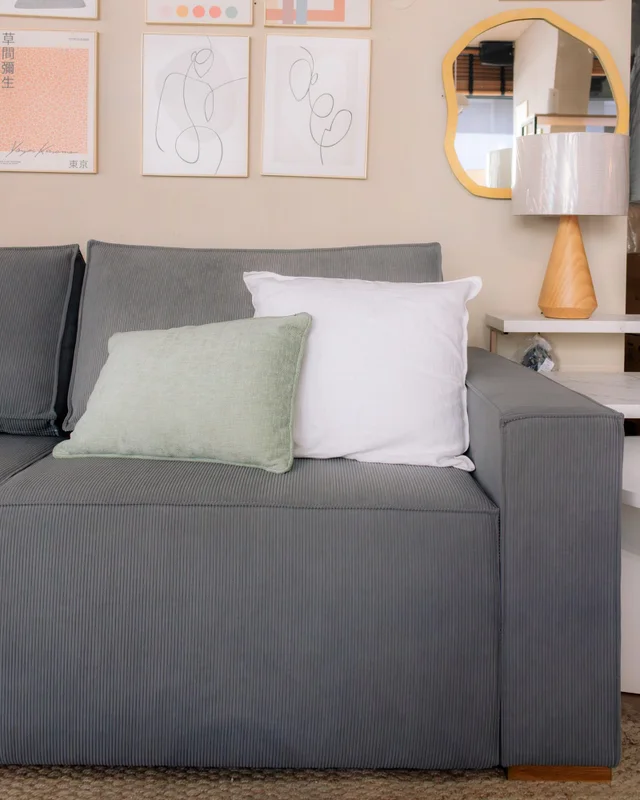 Sofá Retráctil España 3 Cuerpos (210cm) EASY CLEAN - Gris en Gris - Sillones y sofás, Uruguay | Berna Home, vista 8