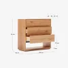 Cómoda Alguema 3 cajones en chapa de roble con acabado natural 100 x 96 cm en Madera natural - Cómodas, Uruguay | Kavehome, vista 9 de 9