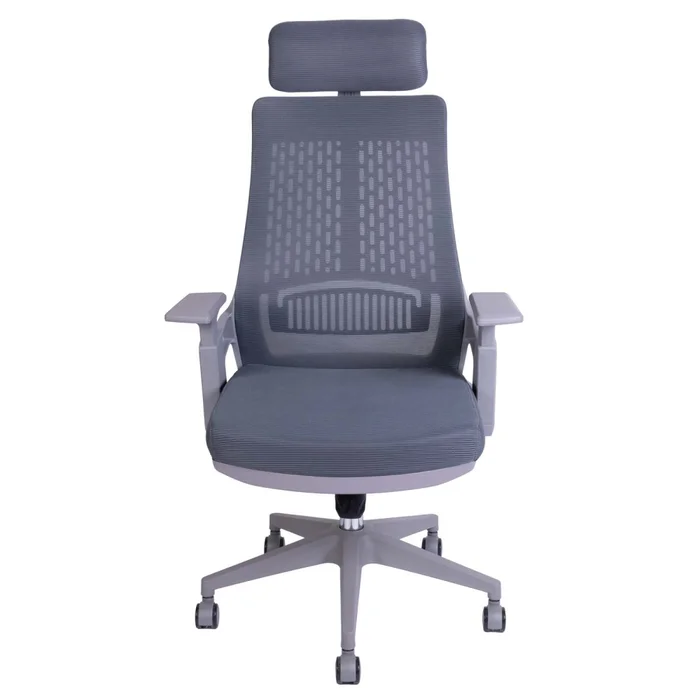 Silla De Oficina Malla Gris Lombardi en Gris - Escritorios y sillas de escritorio, Uruguay | Divino, vista 3