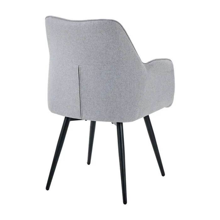 Silla Giratoria Lusso - Tela Rústica - W83 (Gris) en Gris - Butacas, banquetas y puffs, Uruguay | NYR, vista 3