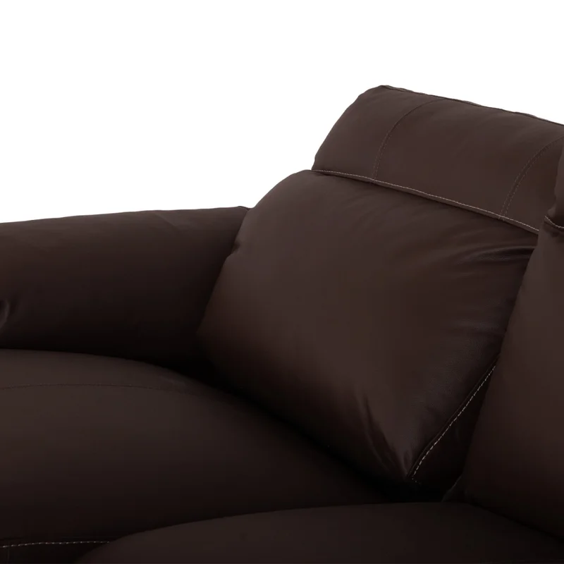 Sofá Recliner 3 Cuerpos Cuero-100-natural Marron Imperial Choc. en Marrón - Sillones y sofás, Uruguay | Divino, vista 9
