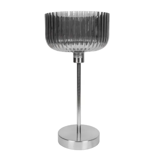 Lampara De Mesa Metal-y-vidrio Gris Lt95171 en Gris - Lámparas de mesa, Uruguay | Divino