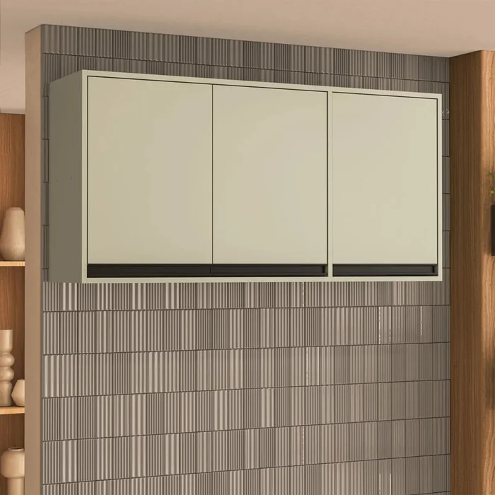 Aereo Modular Alto 3 Puertas Con Estante Mdp en Gris - Muebles, Uruguay | Soy Hogar, vista 2