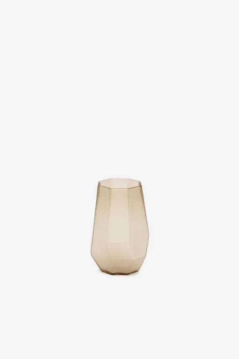 Jarrón Arai de vidrio reciclado gris - 16,5 cm en Marrón - Jarrones, Uruguay | Kavehome