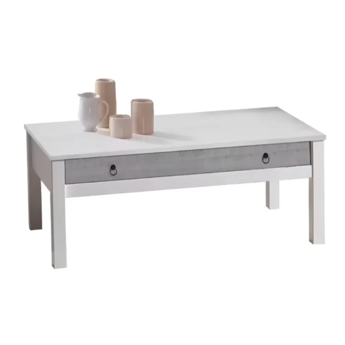 Mesa ratona Linea Flora - Blanco en Blanco - Mesas de living, Uruguay | Nario Hogar, vista 2