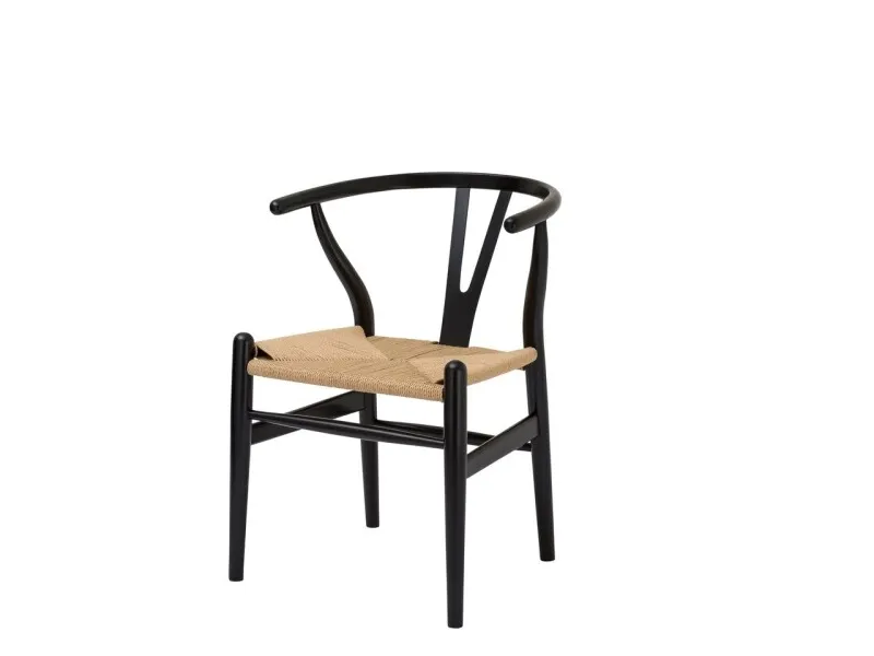 Silla WISHBONE en Madera - Negro en Negro - Sillas, Uruguay | Finkel