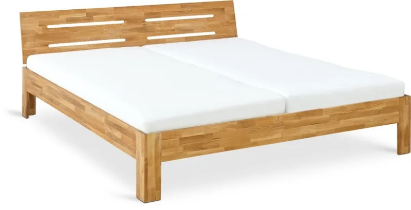 Estructura cama OLSKER King 180x200 roble en Madera natural - Dormitorio, Uruguay | JYSK