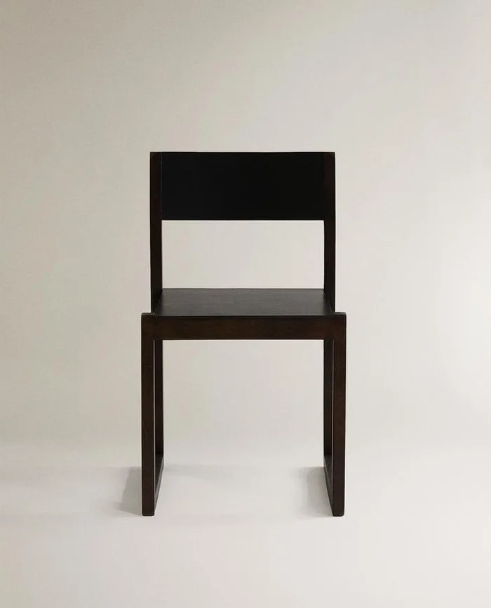 SILLA ESTRUCTURA MADERA Y PIEL - Sillas, Uruguay | Zara Home, vista 2