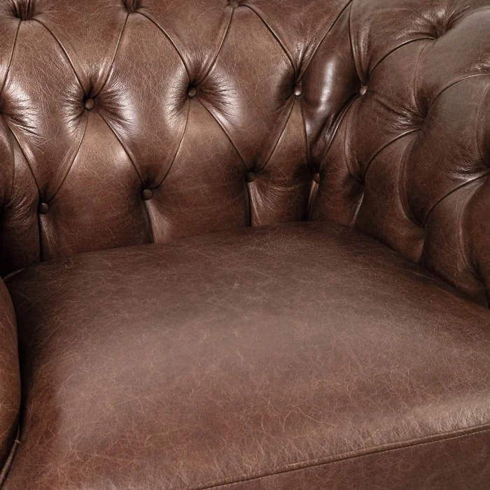 Butaca 1 Cuerpo Cuero-100-natural Marron New Chesterfield Choc. en Marrón - Sillones y sofás, Uruguay | Divino, vista 5