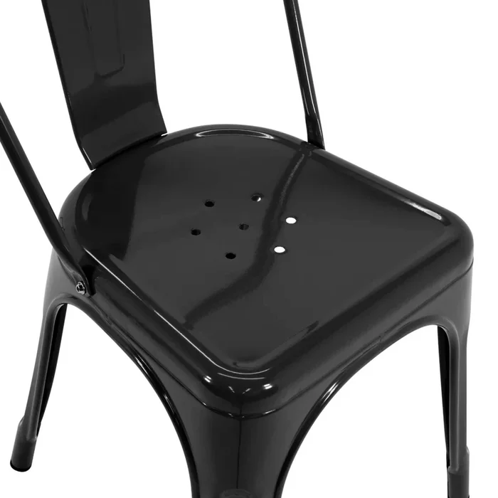 Juego de comedor 6 sillas Tolix 120 - Negro en Negro - Mesas de comedor, Uruguay | Rústico Hogar, vista 4
