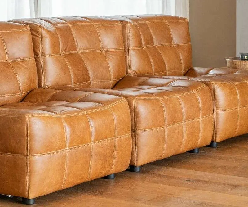 BUTACA COLUMBIA - CUERO ITALIANO CARAMELO en Marrón - Sillones y sofás, Uruguay | La Iberica