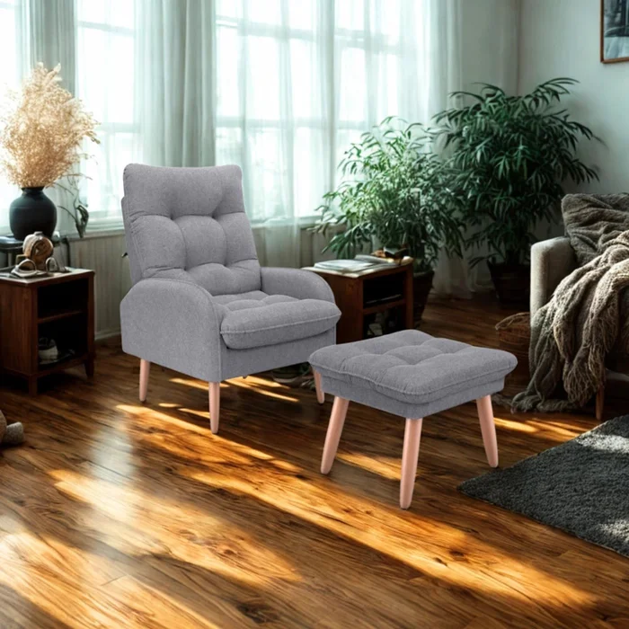 Kit Poltrona + Puff Relax - Gris en Gris - Sillones y sofás, Uruguay | Ecowood, vista 3