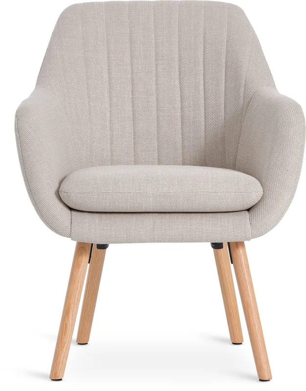 Sillón UDSBJERG tela 1 cuerpo beige/roble en Beige - Butacas, banquetas y puffs, Uruguay | JYSK