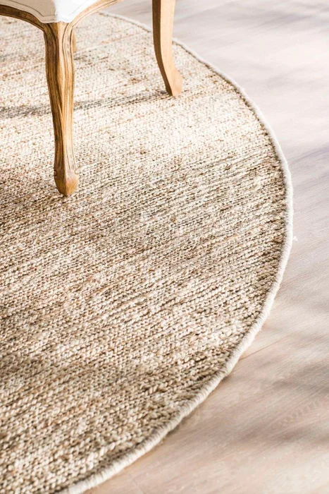 ALFOMBRA DE YUTE NATURAL REDONDA - DIAMETRO 2 MTS - Alfombras, Uruguay | La Iberica