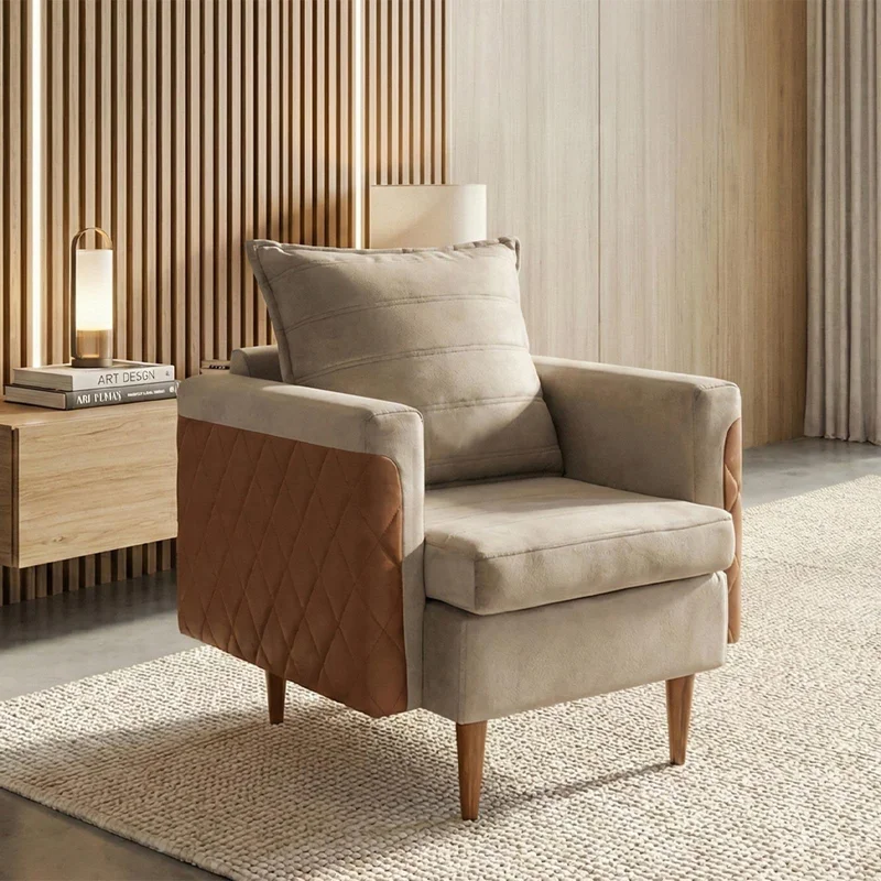 Butaca Poltrona 1 Cuerpo Alta Con Patas Capitoneada en Beige - Muebles, Uruguay | Soy Hogar, vista 11