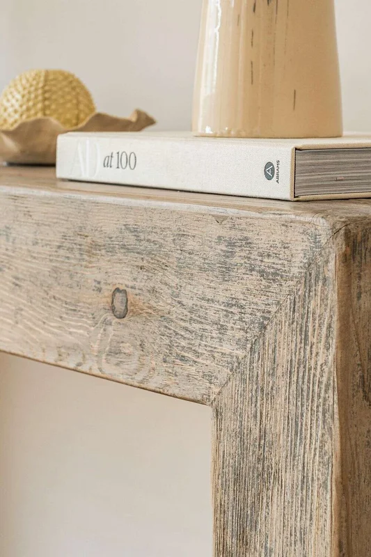 MESA DE ARRIMO / CONSOLA TAURET GRIS - 1.80 MTS en Madera natural - Bibliotecas, Uruguay | La Iberica, vista 5