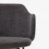 Silla Yunia - gris oscuro con patas de acero con acabado pintado negro en Negro - Sillas, Uruguay | Kavehome, vista 5 de 9