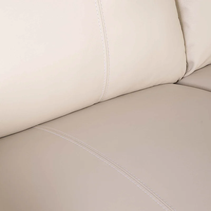 Sofa 2 Cuerpos Cuero-100-natural Natural-beige Laurent Marfil en Blanco - Sillones y sofás, Uruguay | Divino, vista 6