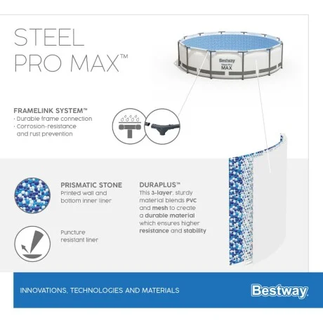 Piscina Bestway 4678L en Blanco - Muebles para el exterior, Uruguay | La Cueva Muebles, vista 16