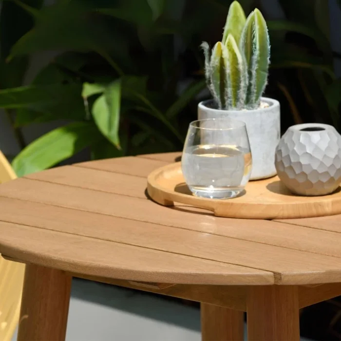 Mesa Redonda Exterior - Santorini - 66cm en Madera natural - Mesas de comedor, Uruguay | Ecowood, vista 4