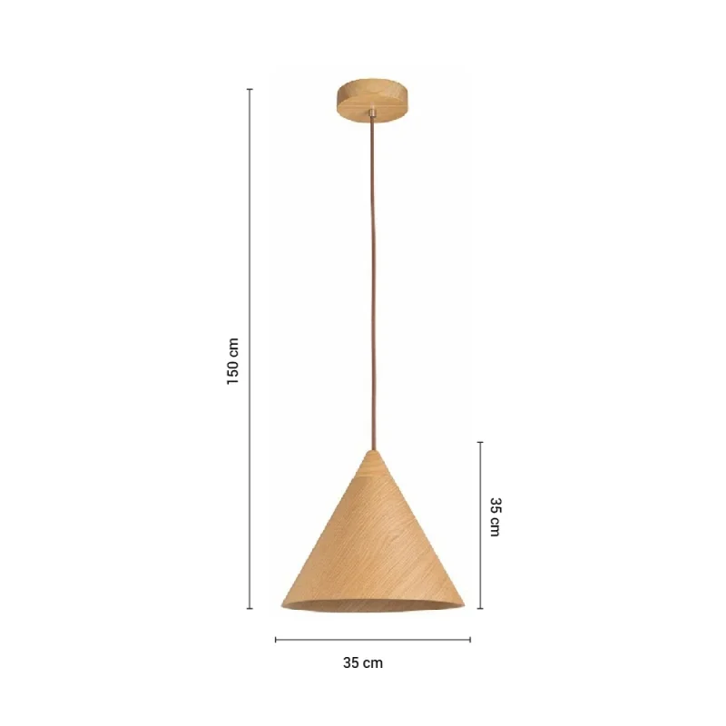 Lámpara Colgante Dalla Wood en Marrón - Lámparas colgantes, Uruguay | Serlux, vista 5
