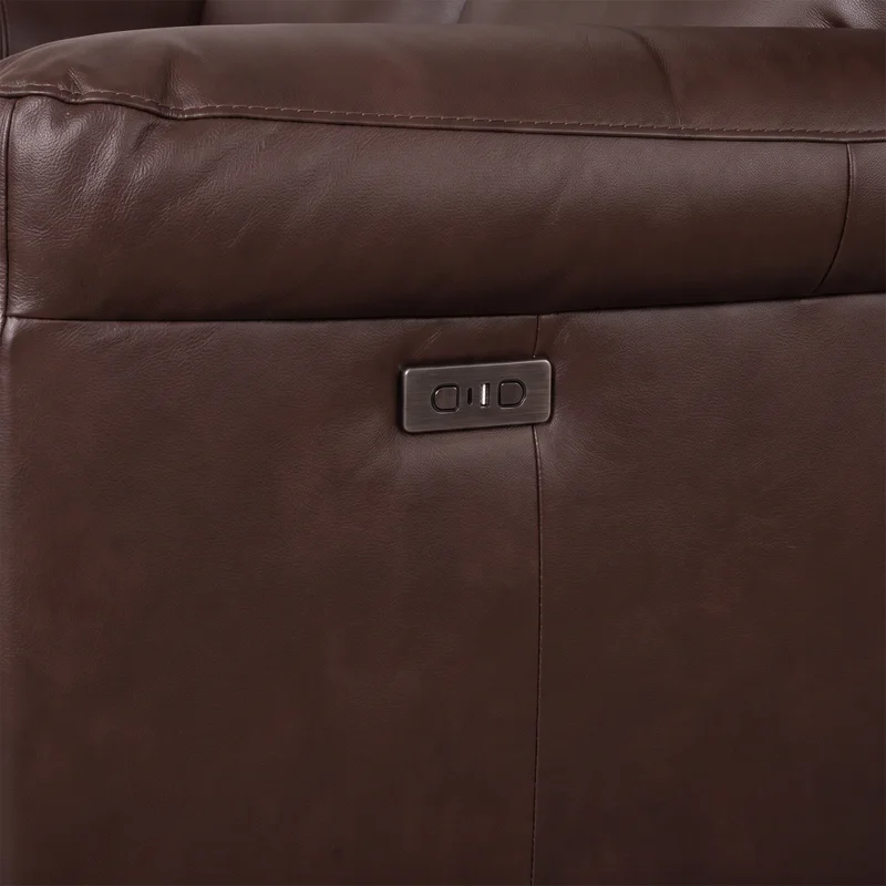 Sofá Recliner 2 Cuerpos Cuero-100-natural Marron Imperial Choc. en Marrón - Sillones y sofás, Uruguay | Divino, vista 4