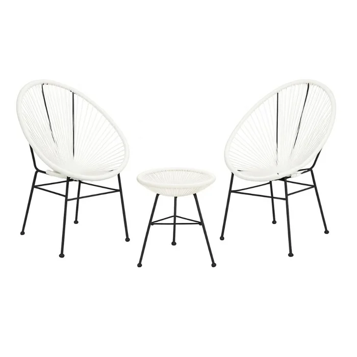Juego de jardin Acapulco en Blanco - Muebles para el exterior, Uruguay | La Cueva Muebles
