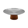 BANDEJA C/BASE D22x8CM PLATA/NEGRO en Plateado - Decoración, Uruguay | Koz, vista 1 de 2
