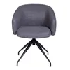 Silla De Oficina Tela-y-metal Gris Round en Gris - Escritorios y sillas de escritorio, Uruguay | Divino, vista 3 de 6
