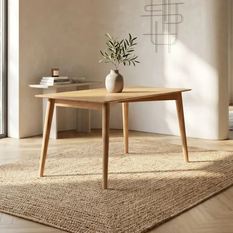 Mesa de comedor Livie 160 cm - Línea Serena - Natural en Madera natural - Mesas de comedor, Uruguay | Ecowood