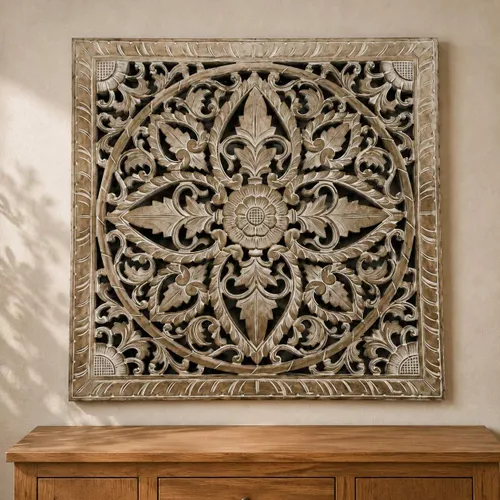 Talla 80x80 en Madera natural - Decoración, Uruguay | Camino a Casa