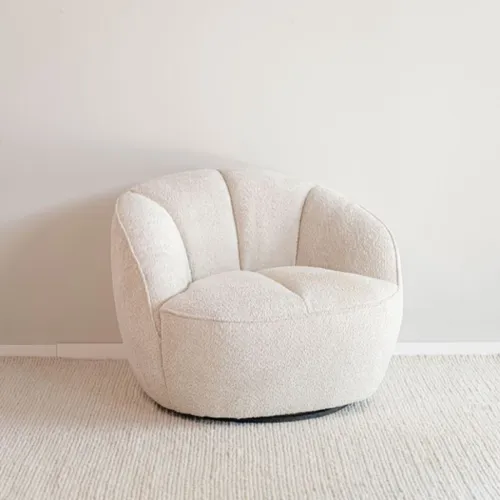 Sofá Felicce - 1 cuerpo / Crudo Boucle en Beige - Butacas, banquetas y puffs, Uruguay | Fabrica Italiana