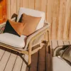 Set Vellana sofá 3 plazas, 2 sillones y mesa centro madera maciza acacia FSC 100% cuerda b en Beige, Blanco, Natural - Sillones y sofás, Uruguay | Kavehome, vista 3 de 8
