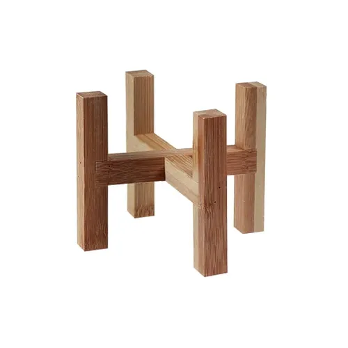 SOPORTE MADERA PARA MACETA 11.5X11.5X10.5CM en Madera natural - Macetas, Uruguay | Decohogar