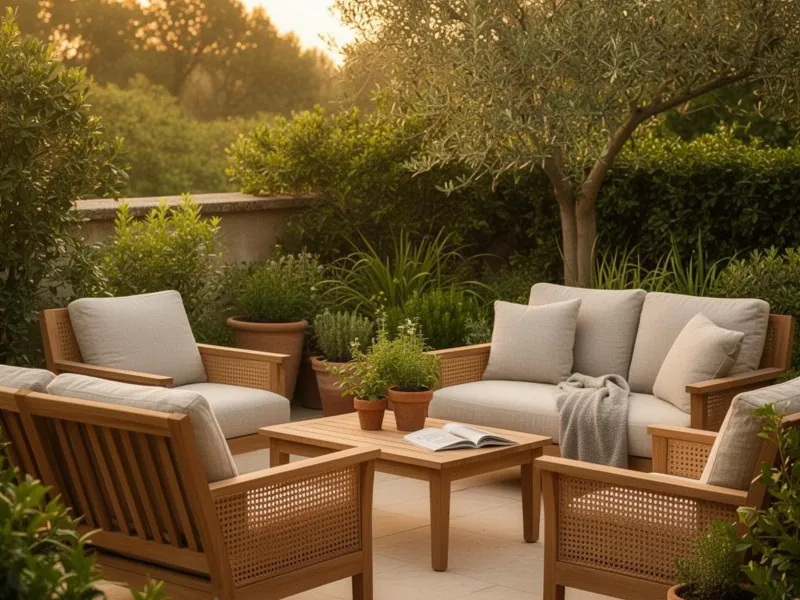 Terraza con muebles de exterior y luz natural