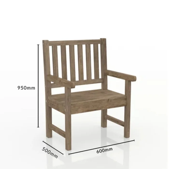 Banco de jardin 1 cuerpo Linea Naturale en Madera natural - Muebles para el exterior, Uruguay | La Cueva Muebles, vista 2
