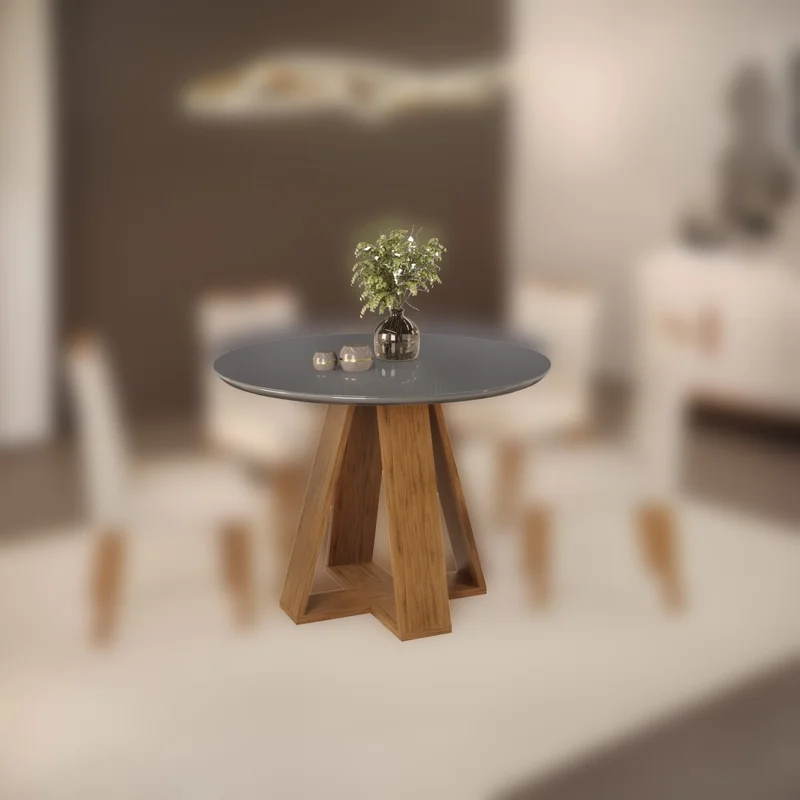 Mesa de Comedor Redonda - Linea Celeste Milán - Gris en Gris - Mesas de comedor, Uruguay | Rústico Hogar, vista 3