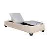 Cama Articulada 1 Plaza Mdf-y-tela Natural-beige Ajustable Veneza en Beige - Dormitorio, Uruguay | Divino, vista 1 de 4