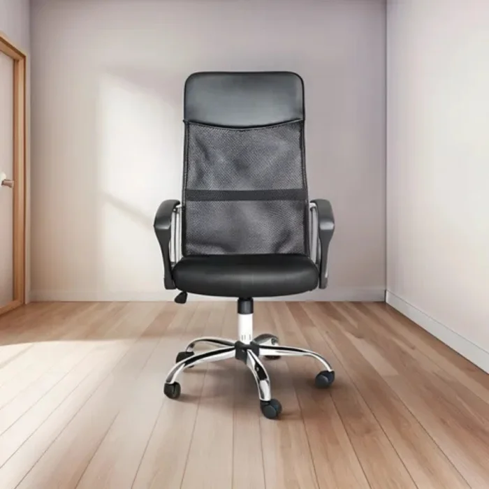 Silla De Escritorio Mallada - Negra en Negro - Escritorios y sillas de escritorio, Uruguay | Unilux, vista 3