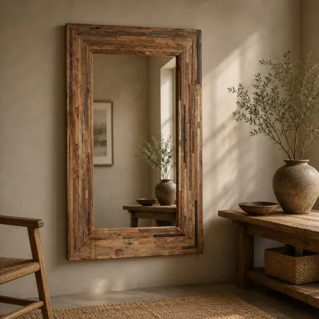 Espejo June en Madera natural - Espejos, Uruguay | Aihaus