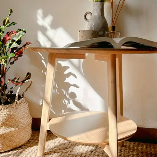 Mesa auxiliar de bambú en Madera natural - Muebles, Uruguay | Decoramuss