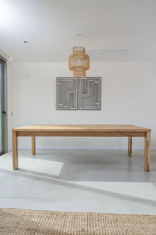 Mesa en madera maciza de teca/ 250x110x75h en Madera natural - Mesas de comedor, Uruguay | Entrecasa, vista 3