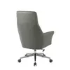 Silla De Oficina Gerencial Metal-y-cuero Gris Hierarchy en Gris - Escritorios y sillas de escritorio, Uruguay | Divino, vista 5 de 6