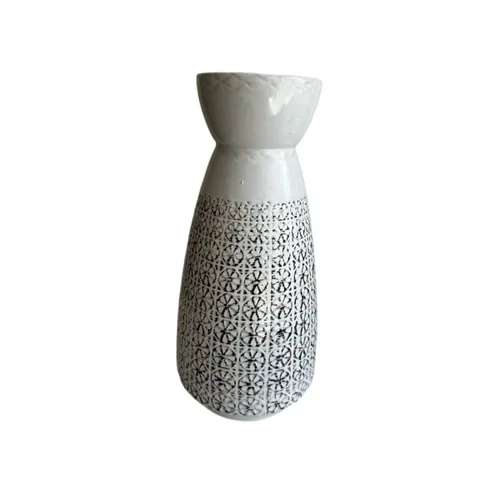 FLORERO CIRCLE 15X15X31CM BLANCO en Blanco - Jarrones, Uruguay | Decohogar