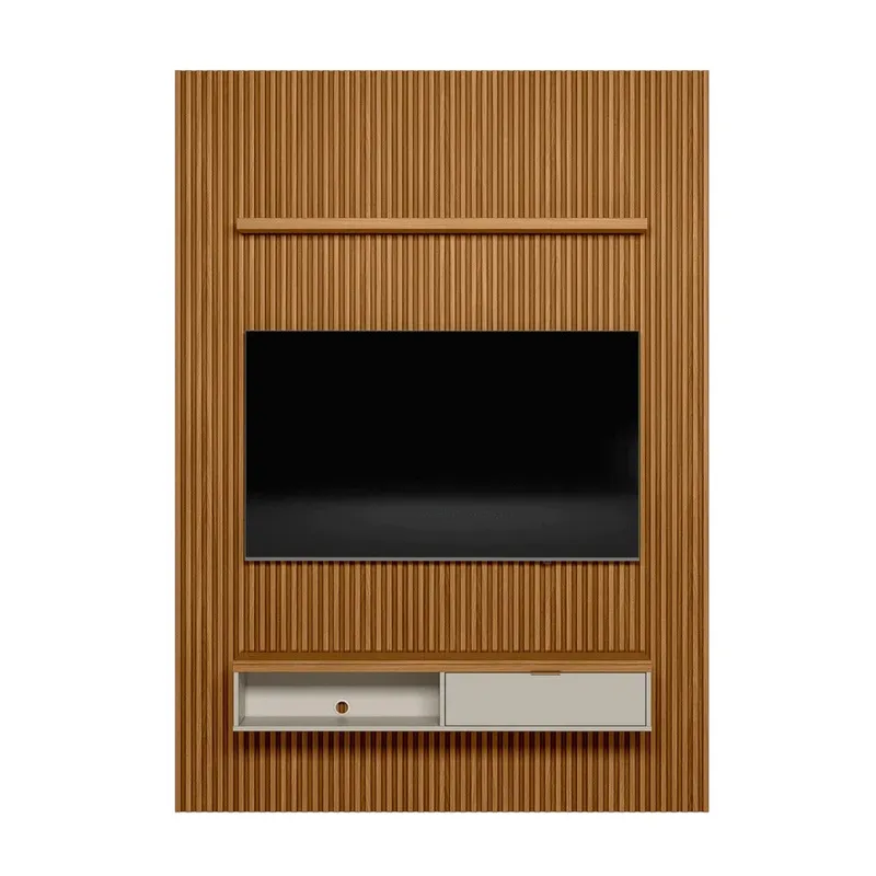 Panel para tv Ripado Murcia 180cm con Listones de Madera en Madera natural - Muebles para TV, Uruguay | Balton
