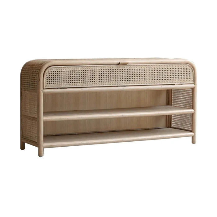 Cómoda Zapatera Rattan-y-madera Natural-beige Calgary en Madera natural - Cómodas, Uruguay | Divino, vista 2