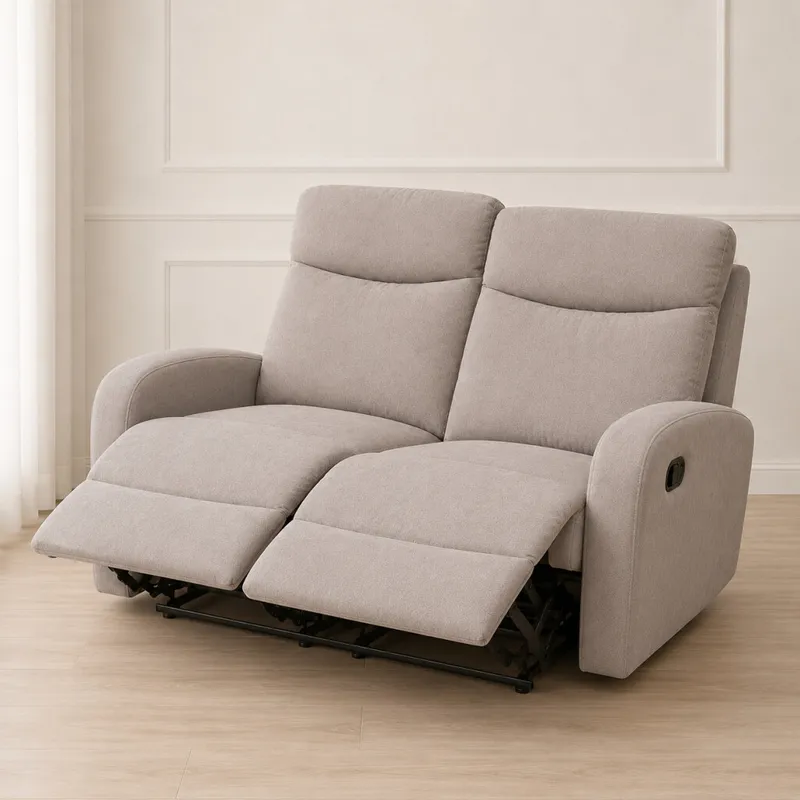 Reclinable fine de 2 cuerpos gris — Serra Amoblamientos en Gris - Sillones y sofás, Uruguay | Serra Amoblamientos