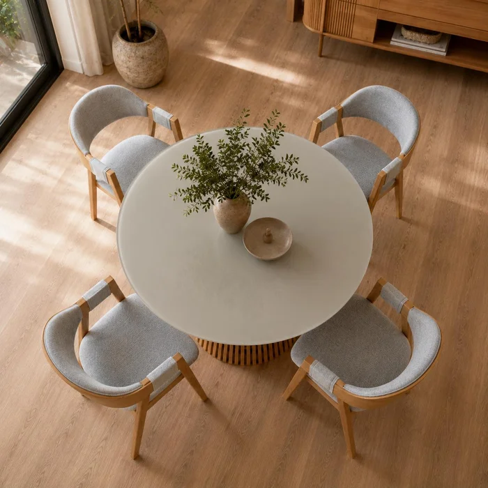 MESA MIAMI TAPA VIDRIO 120 CM - Muebles, Uruguay | Indrana, vista 2
