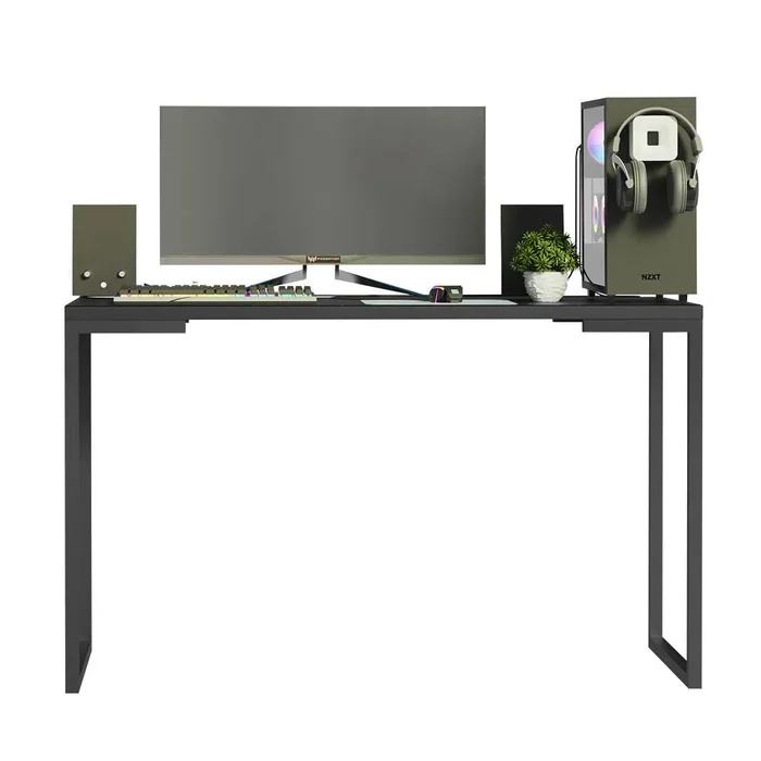 Mesa de escritorio Industrial Madera y Hierro 120cm en Negro - Escritorios, Uruguay | Balton, vista 12