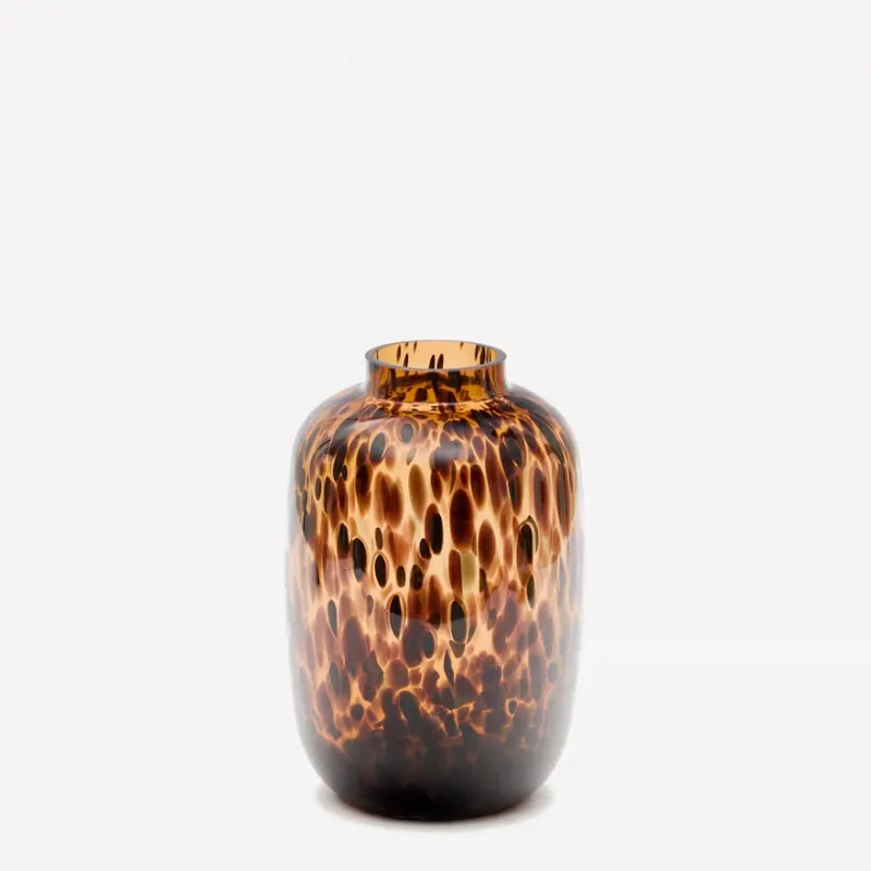 Jarrón Panth de vidrio marrón - 30 cm en Marrón - Jarrones, Uruguay | Kavehome